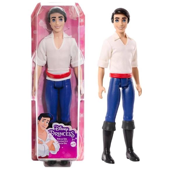Mattel Disney Princess Toys Prince Eric Posable Fashion Doll in Signature Outfit - Picture 1 of 7